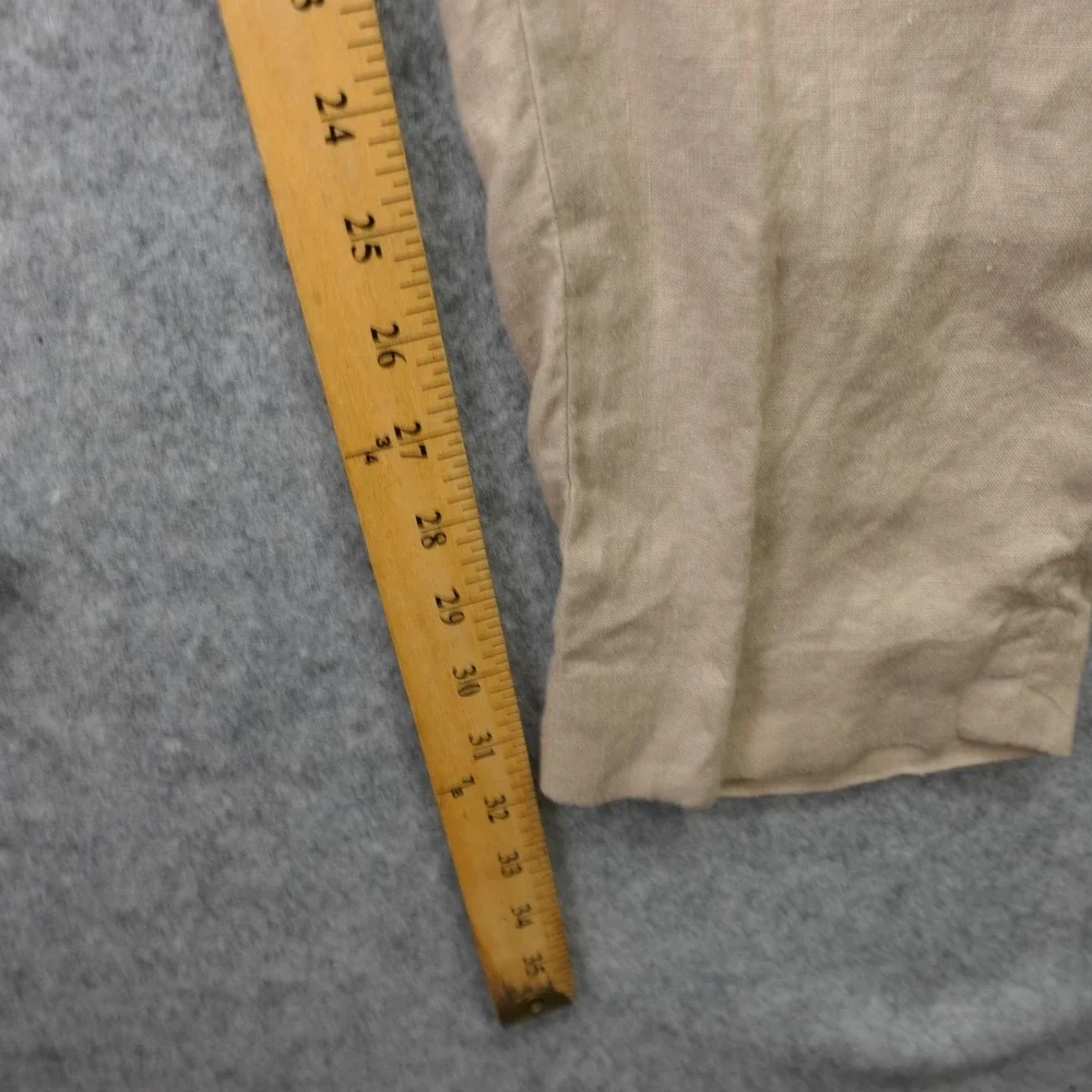 Vince Hemp Pants Mens 31 Oat Beige SLIM Linen Look Neutral Tapered Summer 32x32